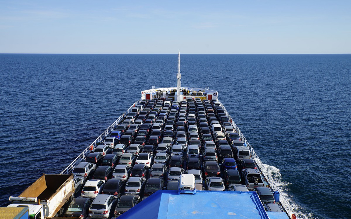 External sun deck of the AF Marina Cyprus–Greece passenger ferry