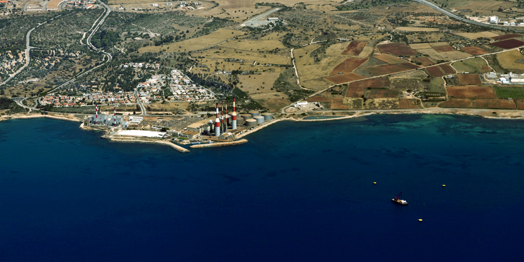 Dhekelia oil terminal aerial photo